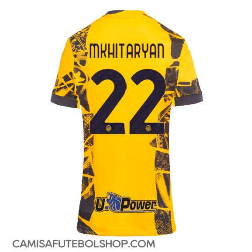 Camisa de time de futebol Inter Milan Henrikh Mkhitaryan #22 Replicas 3º Equipamento Feminina 2024-25 Manga Curta